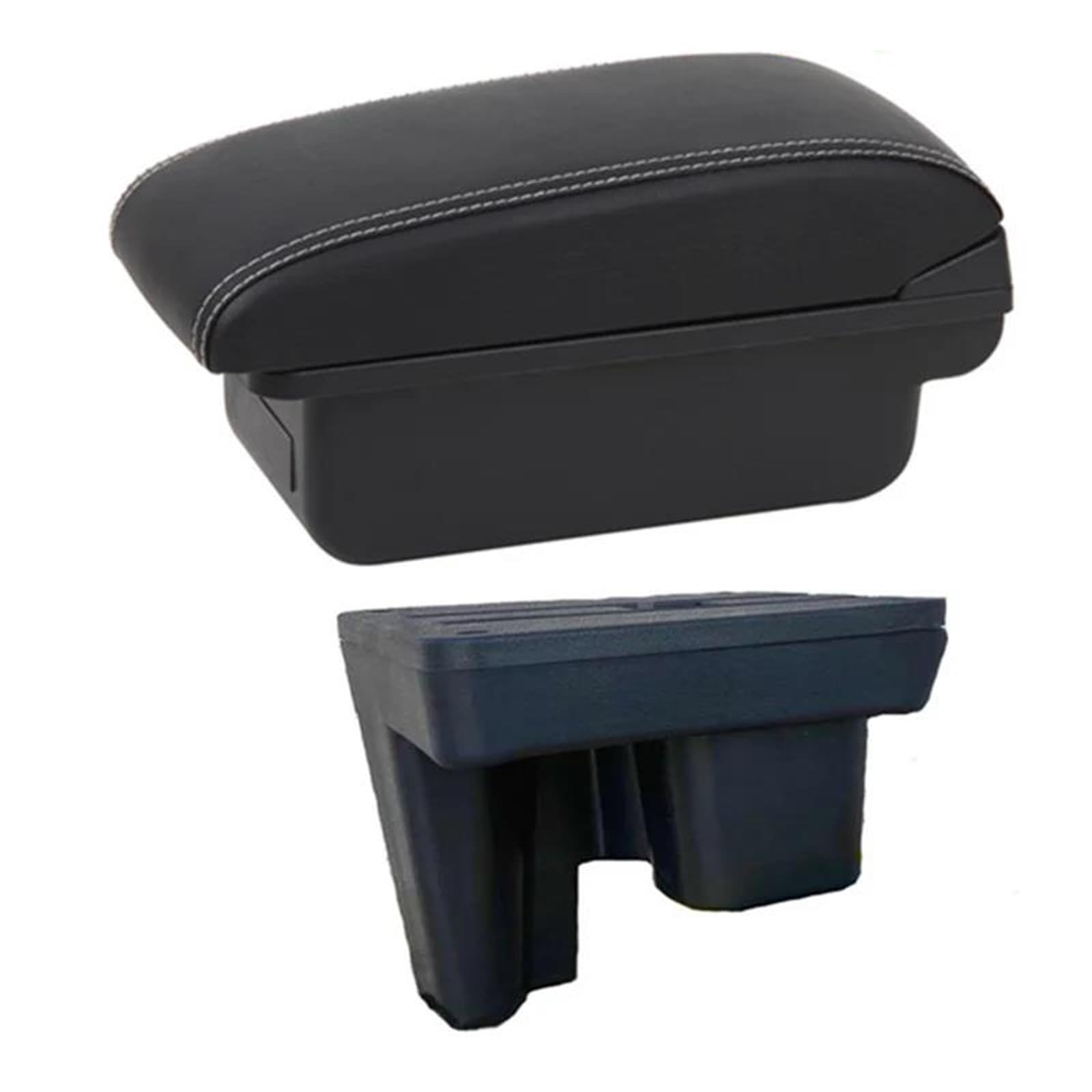 ArmstüTze Auto Armlehne Box Für Toyota Für Hilux Leder Arm Rest Center Console Storage USB Zubehör Auto Armlehnen(Style B3) von OGJFD