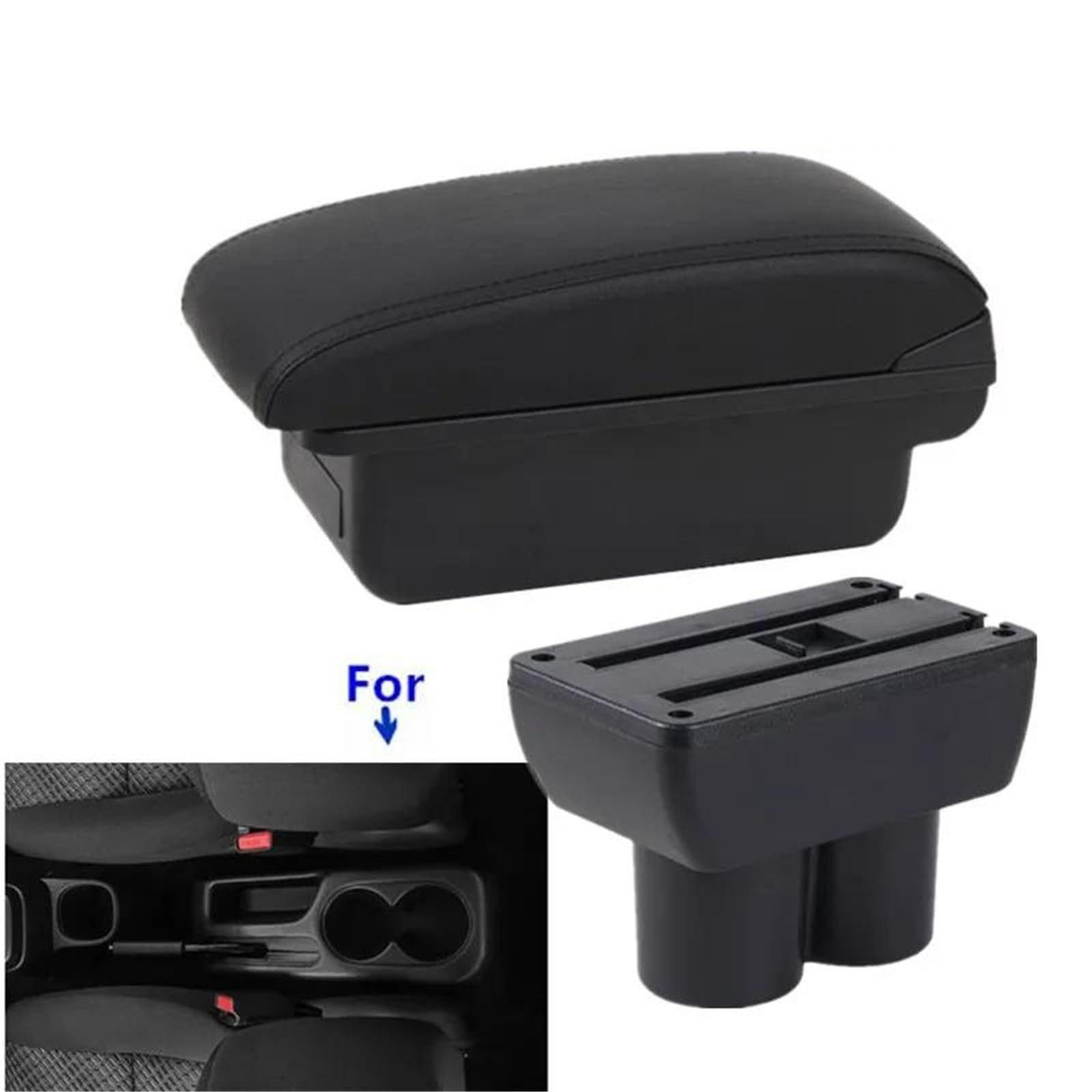 ArmstüTze Auto Armlehne Für Suzuki Für Jimny 1999-2018 Armlehne Box Innen Retrofit Teile Zentrum Speicher Box Auto Armlehnen(Style A1) von OGJFD