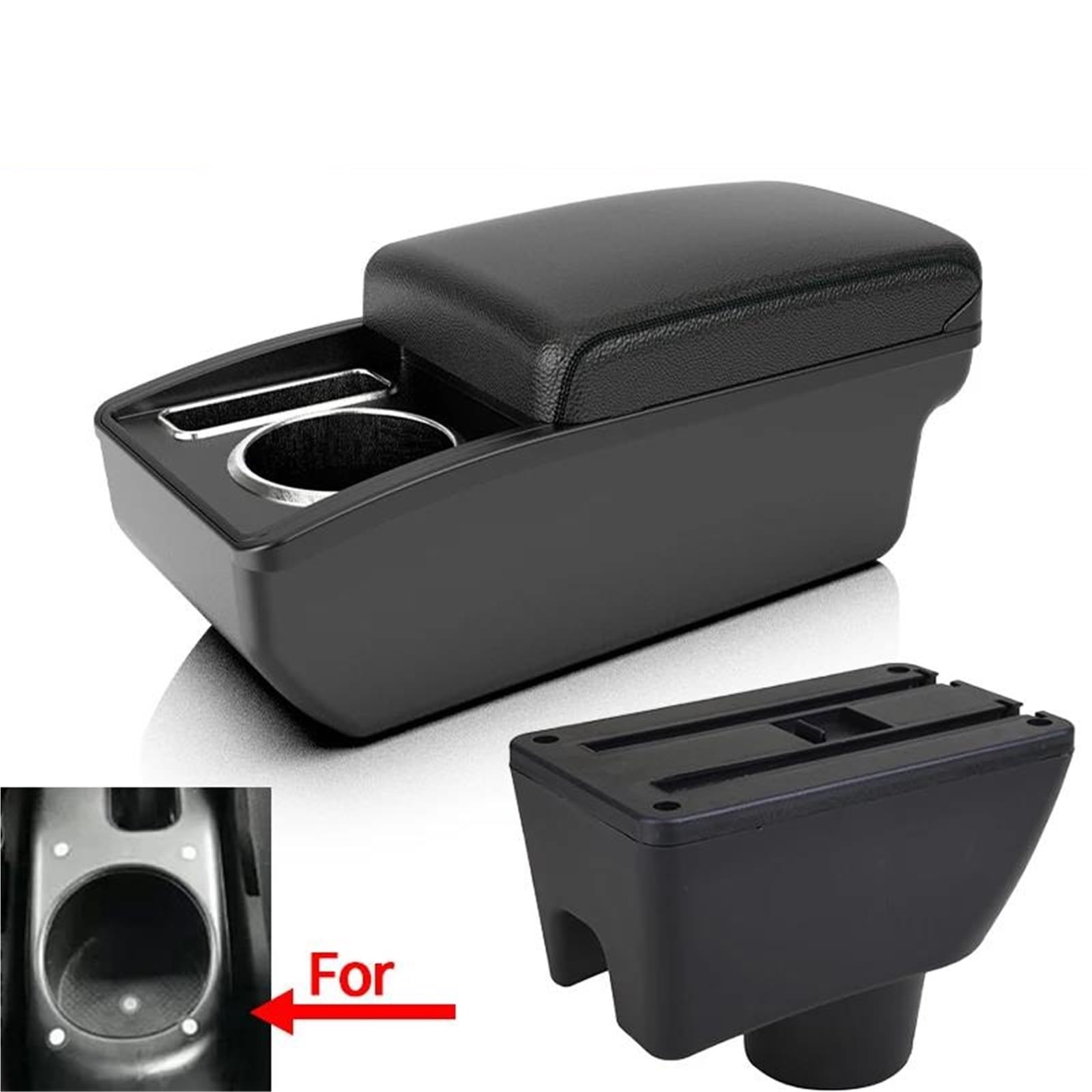 ArmstüTze Für Proton Für Viva Armlehne Aufbewahrungsbox Auto Mittelkonsole Zubehör Innenteile Auto Mit Getränkehalter Auto Armlehnen(Style A2) von OGJFD