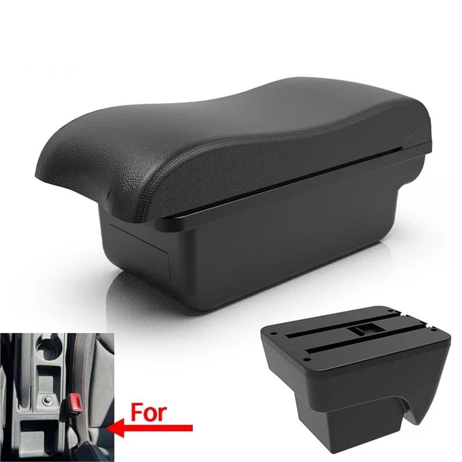 ArmstüTze Für Seat Für Arona Auto-Armlehnenmodifikation Multifunktionale Doppelschichtige Aufbewahrungsbox Mit USB-Aufladung Auto Armlehnen(Style A2) von OGJFD