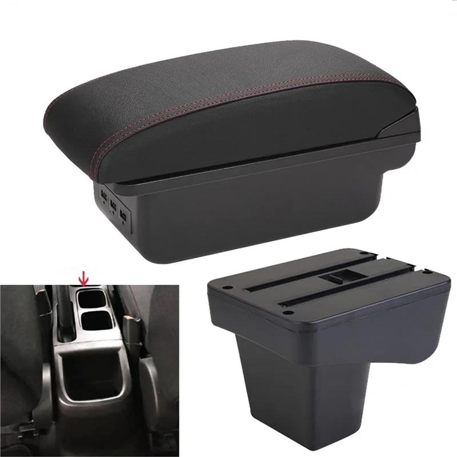ArmstüTze Für Suzuki Für Vitara Armlehne Teile Gewidmet Auto Armlehne Zentrum Speicher Box Auto Zubehör Innen USB Auto Armlehnen(Style B1) von OGJFD