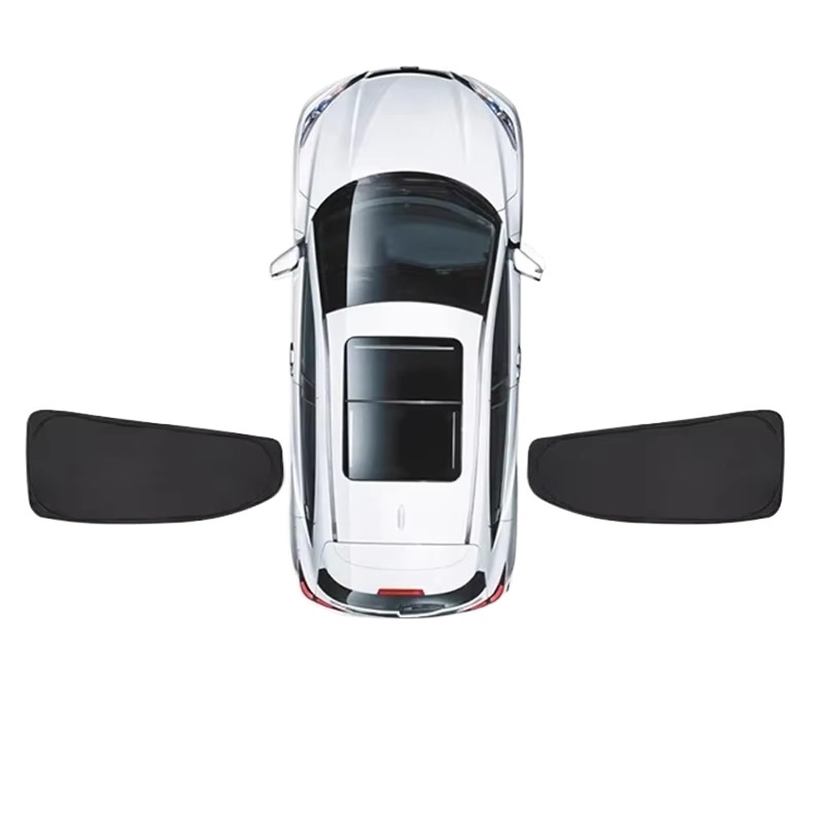 Autofenster Sonnenschutz Auto Sonnenschutz Für Autofenster Schiebedach UV-Schutz Camping- Und Reisezubehör Vollständige Abdeckung Für Tesla Für Modell Y 2023(Rear Windows) von OGJFD