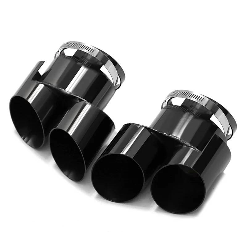 Endrohrblenden 1 Paar Quad-Auspuffblende Für X5 G05 X6 G06 X7 G07 Heck-Upgrade Größere Doppelauspuffendrohre Schalldämpfer-Endrohre Auto Auspuffblende(Schwarz) von OGJFD
