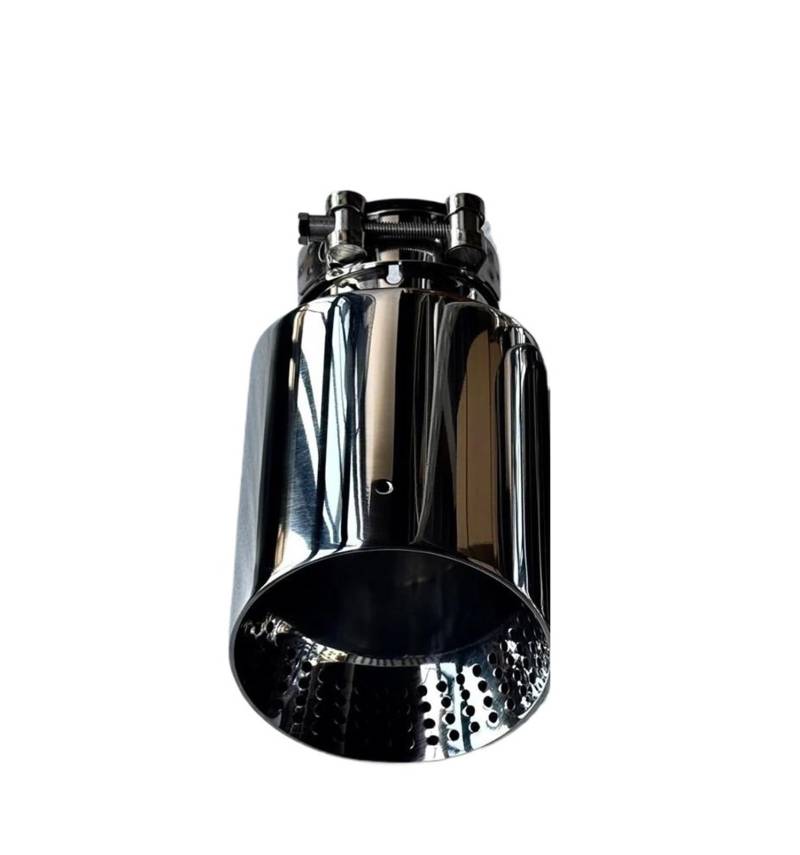 Endrohrblenden 1 Stück Autozubehör Auspuffdüse Aus Glänzendem Silber 304 Edelstahl Autoauspuffspitzen Schalldämpfersystem Spitzen Endrohr Generisch Auto Auspuffblende(ID 67MM-OD 114MM) von OGJFD