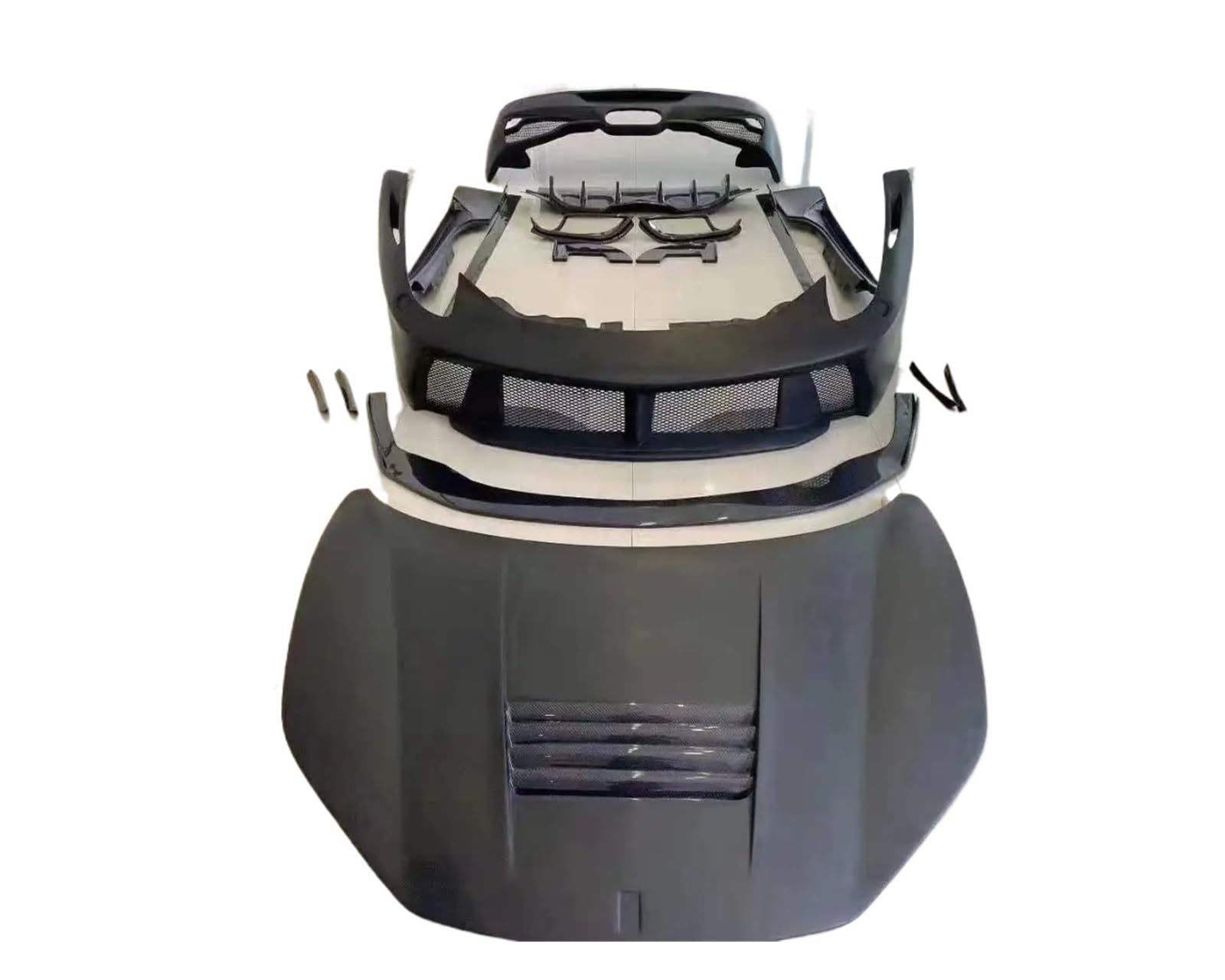 OGONGXM 2022 Anzug Kompatibel for Ferrari 458 Modifizierte Vorherige Große Gehäuse Pd Bar Abdeckung Carbon Fiber Vorne Hinten Lip und Schwanz(Semi Carbon Set) von OGONGXM