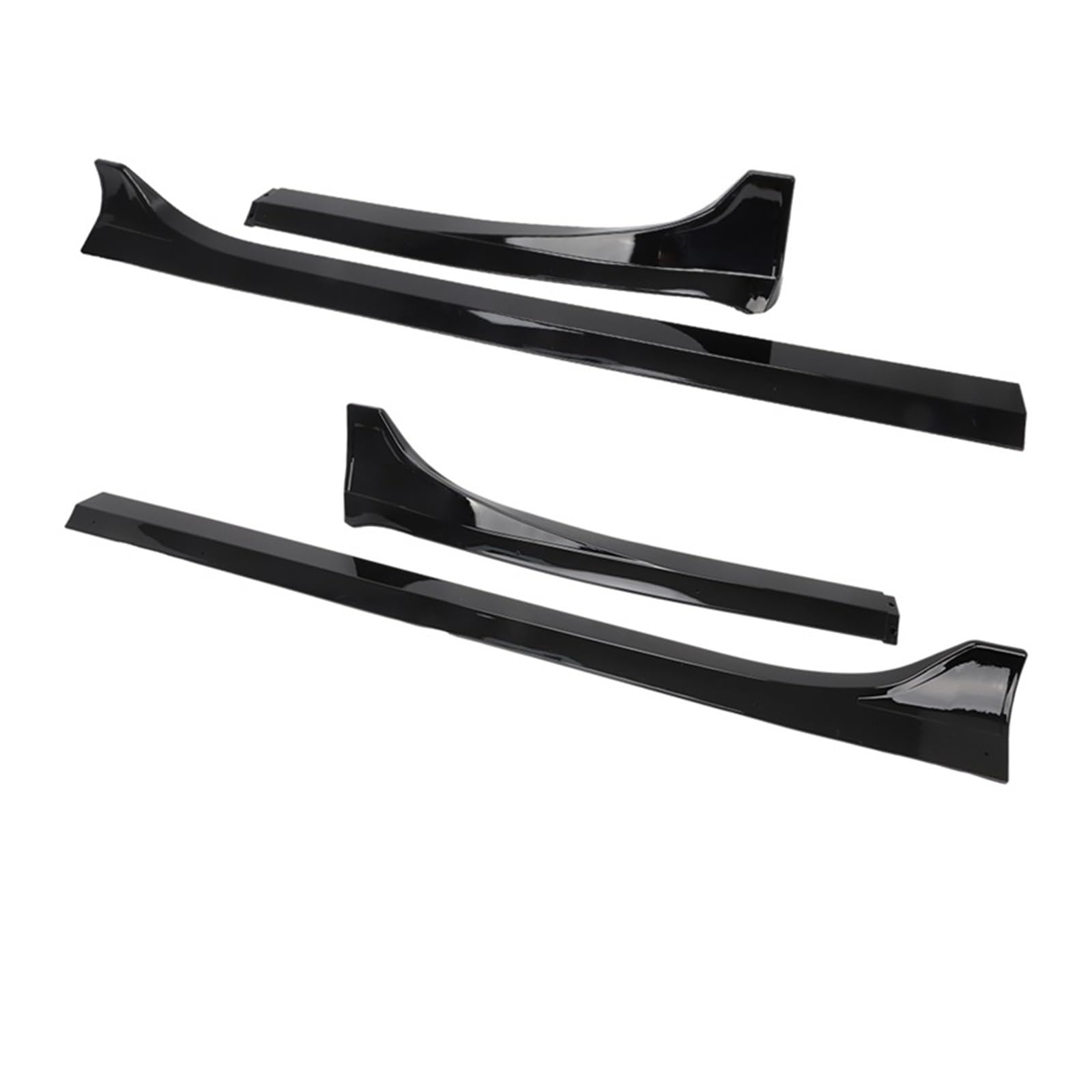 OGONGXM 2023 Modell Y Auto Vordere Heckstoßstange Lippe Kinn Diffusor Body Kit Spoiler Deflektor Tuning Zubehör Kompatibel for Tesla Modell 3 2017-2023(3 Side Skirts Black) von OGONGXM