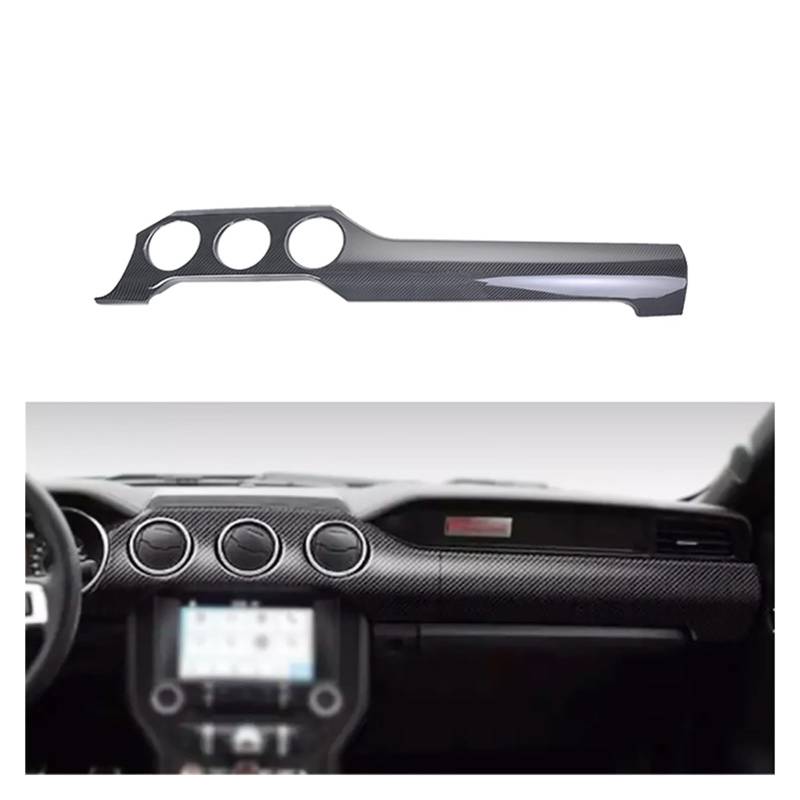 OGONGXM 3 Löcher Dry Carbon Auto Armaturenbrett Dekoration Aufkleber Panel Trim Kompatibel for Mustang Innenraum Armaturenbrett Kits 2015-2019 von OGONGXM