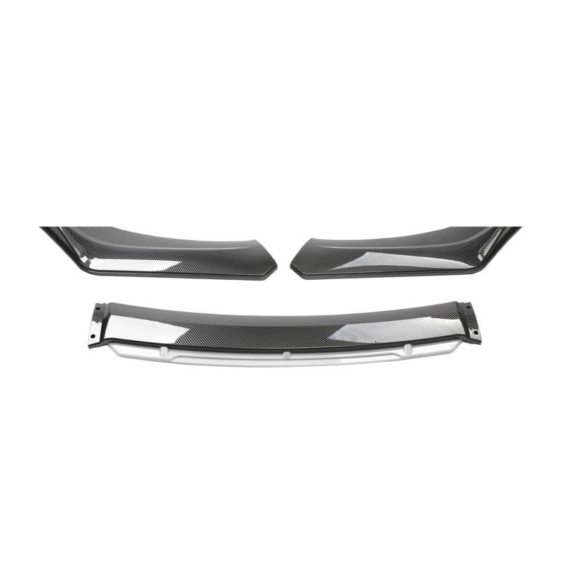 OGONGXM 3PCS Auto Front Stoßstange Lip Body Kit Spoiler Splitter Carbon Fibe Dekorative Streifen Stoßstange Canard Lip Splitter Universal(Carbon Fiber(White)) von OGONGXM