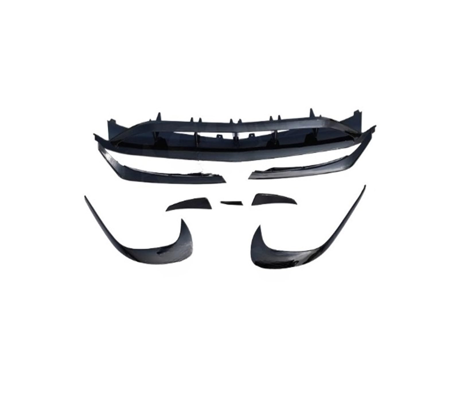 OGONGXM 8 PCS 10 PCS Frontspoilerlippensplitter Kompatibel for Benz A-Klasse W176 A200 A250 A45 AMG Seitenstoßstangenleisten Spoiler 2016-2019 Auto-Styling(ABS Gloss Black 8PCS) von OGONGXM