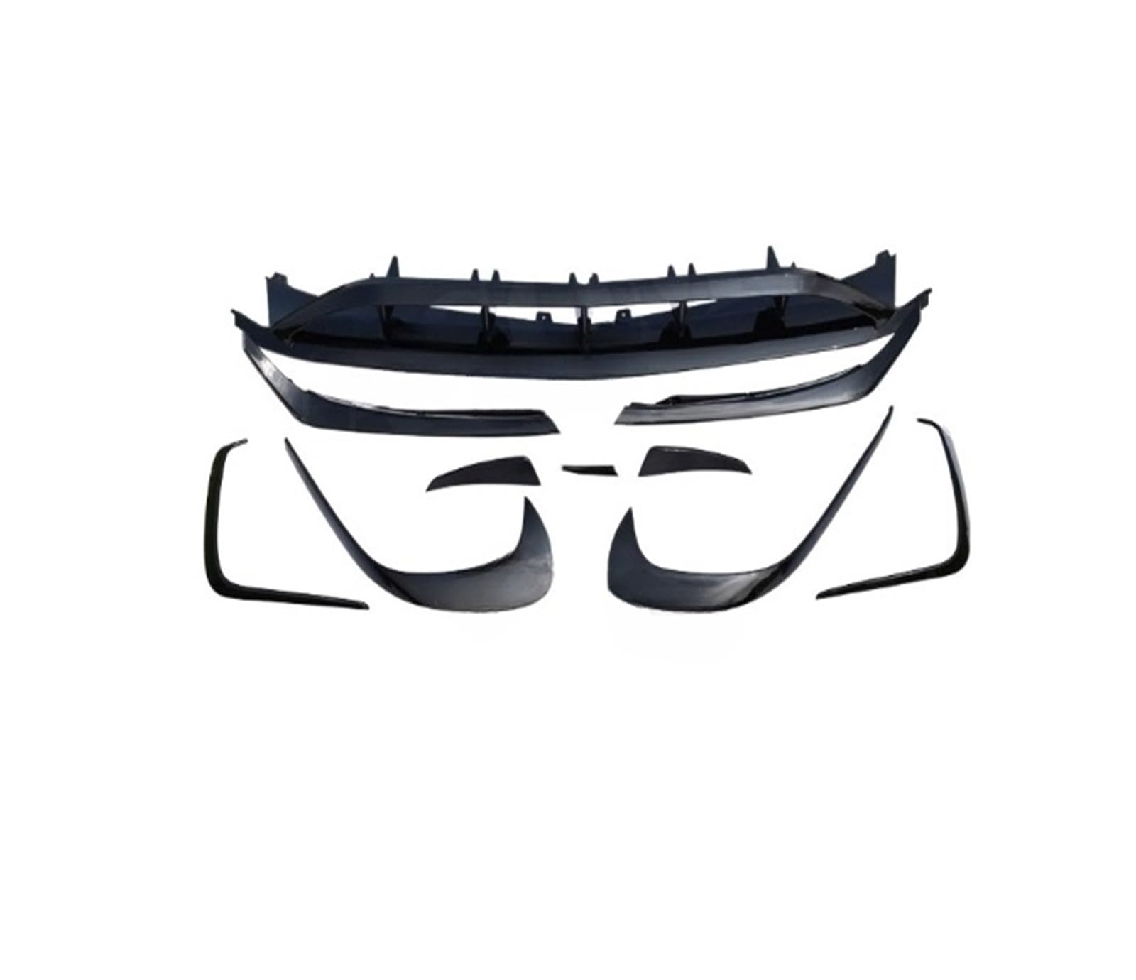OGONGXM 8 PCS 10 PCS Frontspoilerlippensplitter Kompatibel for Benz A-Klasse W176 A200 A250 A45 AMG Seitenstoßstangenleisten Spoiler 2016-2019 Auto-Styling(ABS Gloss Black10PCS) von OGONGXM