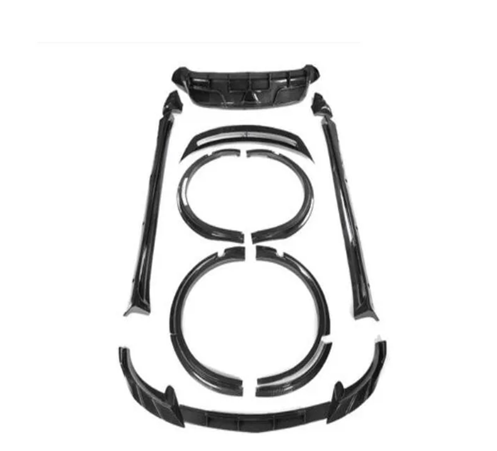 OGONGXM ABS-Bodykit, vordere und hintere Stoßstangenlippe, Diffusorabdeckung, Seitenschweller, breiter Karosseriespoiler, kompatibel mit Tesla Model Y 2020 2021 2022 2023(ABS Carbon fiber1) von OGONGXM