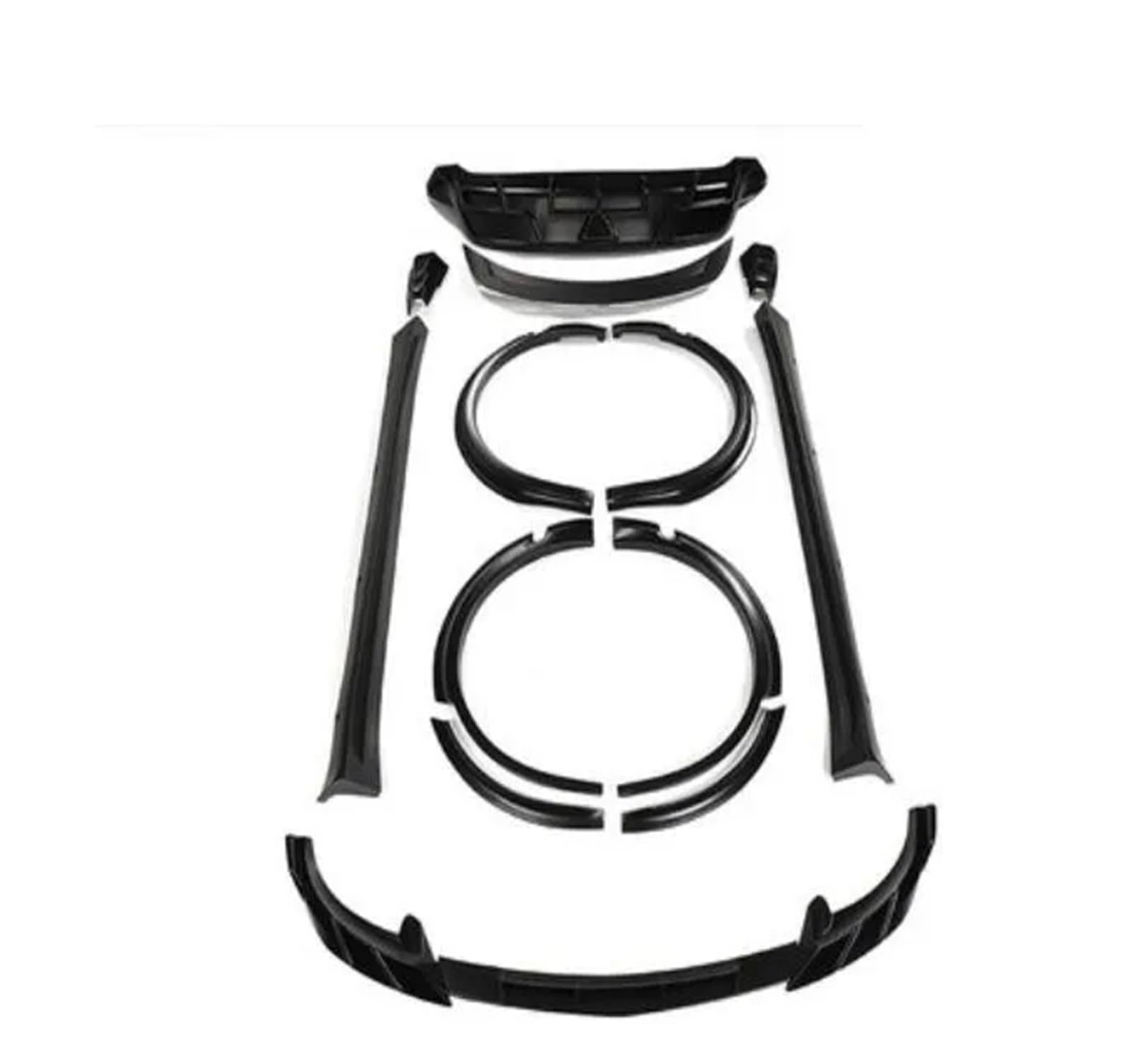 OGONGXM ABS-Bodykit, vordere und hintere Stoßstangenlippe, Diffusorabdeckung, Seitenschweller, breiter Karosseriespoiler, kompatibel mit Tesla Model Y 2020 2021 2022 2023(Matte Black1) von OGONGXM