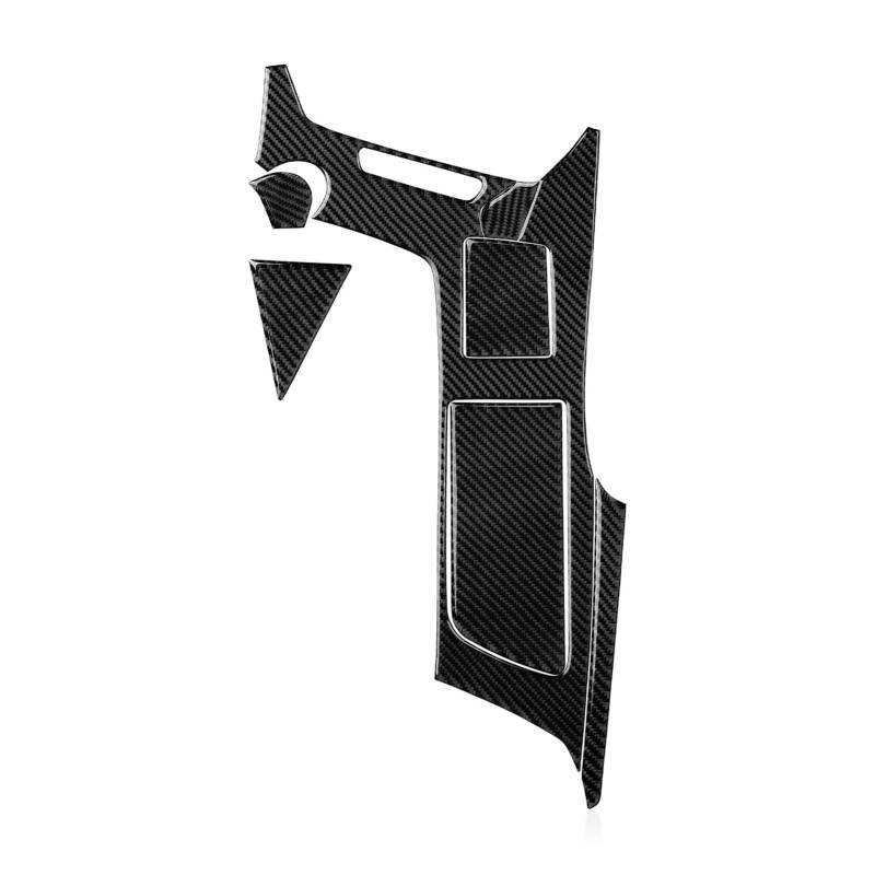 OGONGXM Aufkleber for Getränkehalter der Mittelkonsole aus Karbonfaser, Innenverkleidung, kompatibel mit Corvette C7 2014–2019, Autozubehör(Black) von OGONGXM