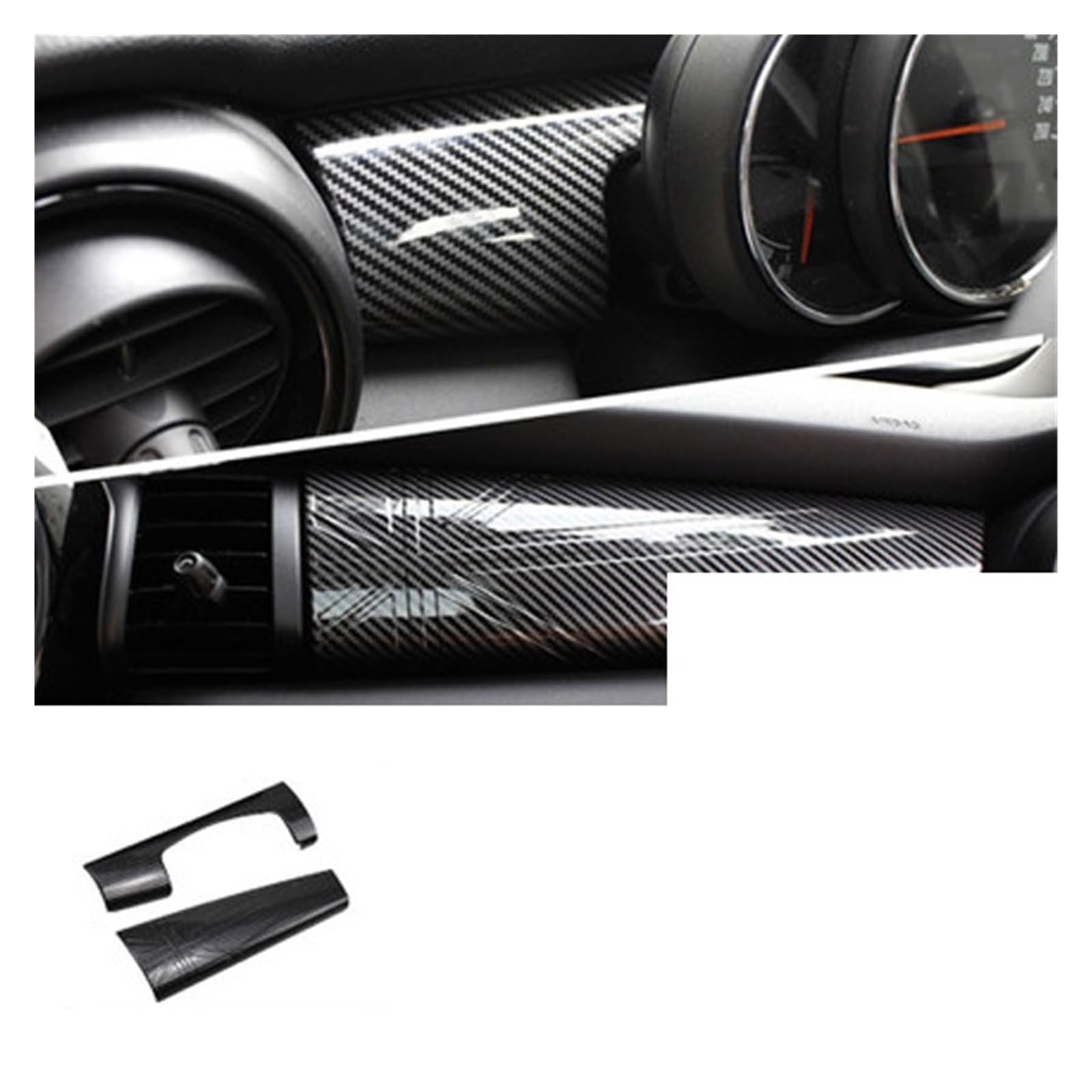 OGONGXM Auto Center Console Panel Instrument Dekorative Abdeckung Auto Aufkleber Kompatibel for MINI ONE Cooper F55 F56 F57 Zubehör Interior Styling(Carbon Fiber Pattern) von OGONGXM