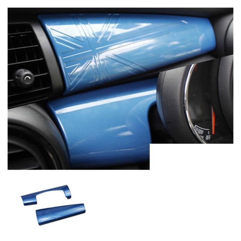 OGONGXM Auto Center Console Panel Instrument Dekorative Abdeckung Auto Aufkleber Kompatibel for MINI ONE Cooper F55 F56 F57 Zubehör Interior Styling(Dark Blue) von OGONGXM