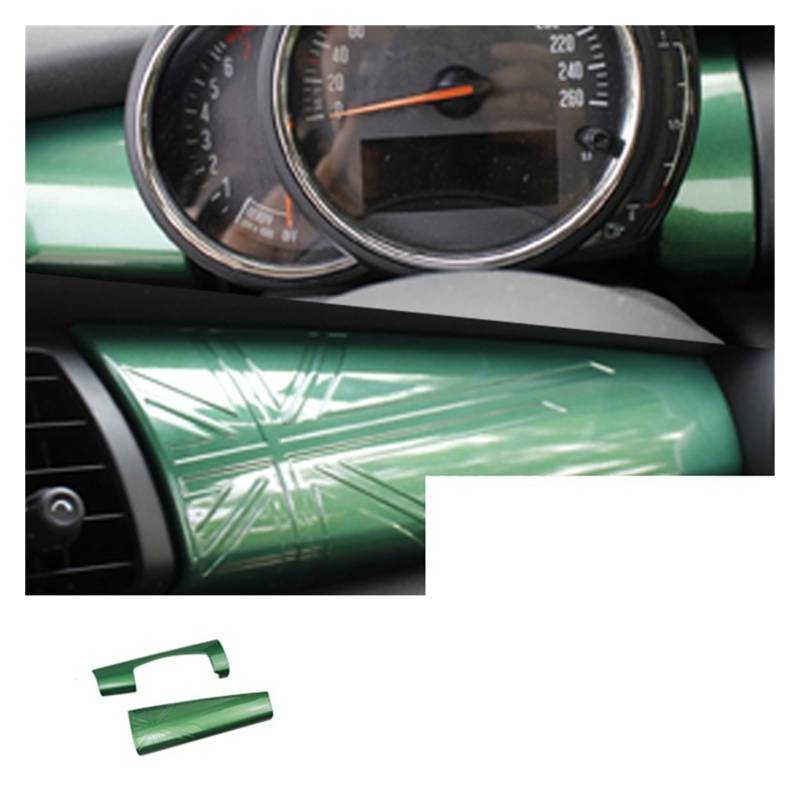 OGONGXM Auto Center Console Panel Instrument Dekorative Abdeckung Auto Aufkleber Kompatibel for MINI ONE Cooper F55 F56 F57 Zubehör Interior Styling(Green) von OGONGXM