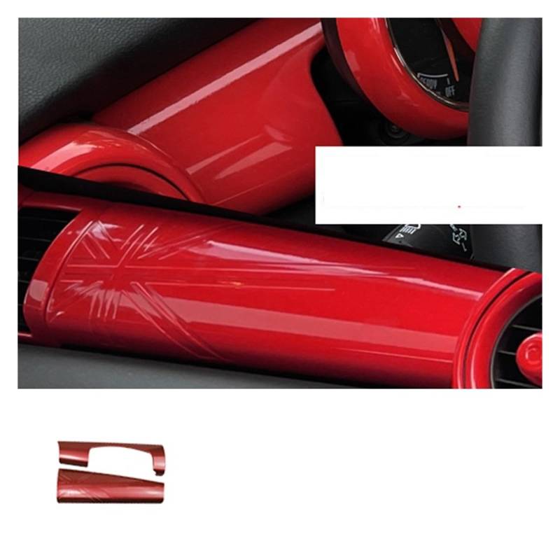 OGONGXM Auto Center Console Panel Instrument Dekorative Abdeckung Auto Aufkleber Kompatibel for MINI ONE Cooper F55 F56 F57 Zubehör Interior Styling(Red) von OGONGXM