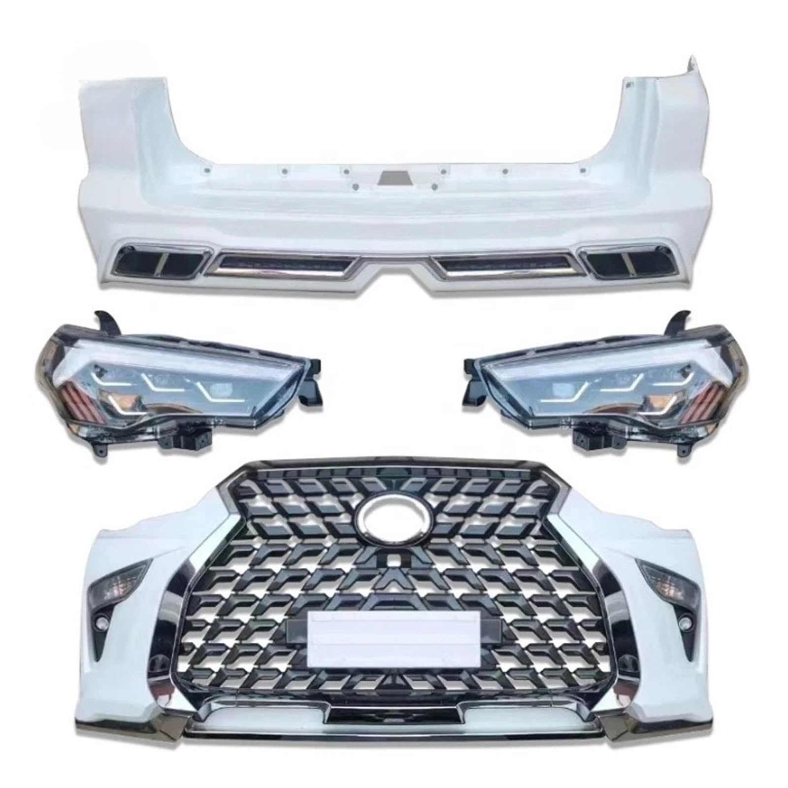 OGONGXM Autostoßstangen-Bodykit, kompatibel mit Toyota 2010–2019, verbesserter CT200H-Stil, Frontstoßstange, Scheinwerfer, Kühlergrill, Heckstoßstange OGONGXM Autostoßstangen-Bodykit, kompatibel mit Toyota 2010–2019, verbesserter CT200H-Stil, Frontstoßstange, Scheinwerfer, Kühlergrill, Heckstoßstange von OGONGXM