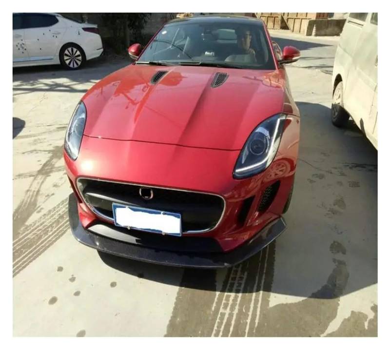 OGONGXM Carbon Fiber Front Bumper Lip Heckstoßstange Diffusor Seitenschweller Spoiler Kompatibel for Jaguar F-Type FTYPE 2014 2015 2016 2017 2018(3 Pieces) von OGONGXM