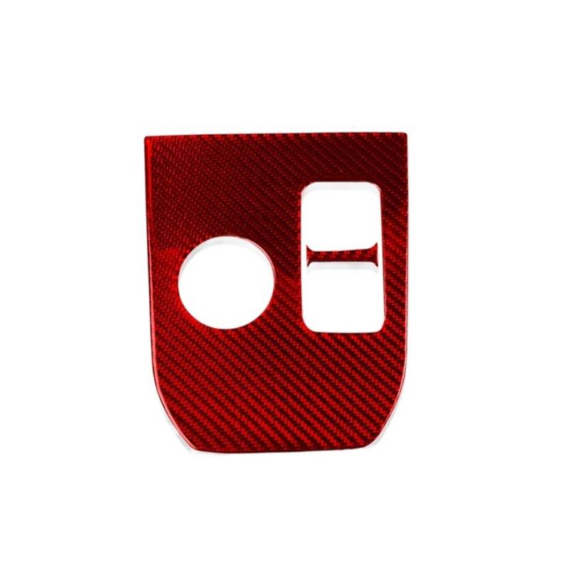 OGONGXM Carbon Fiber Gear Panel Dekoration Patch Auto Aufkleber for Mustang 2021 Mach E Innenausstattung(Red Carbon) von OGONGXM