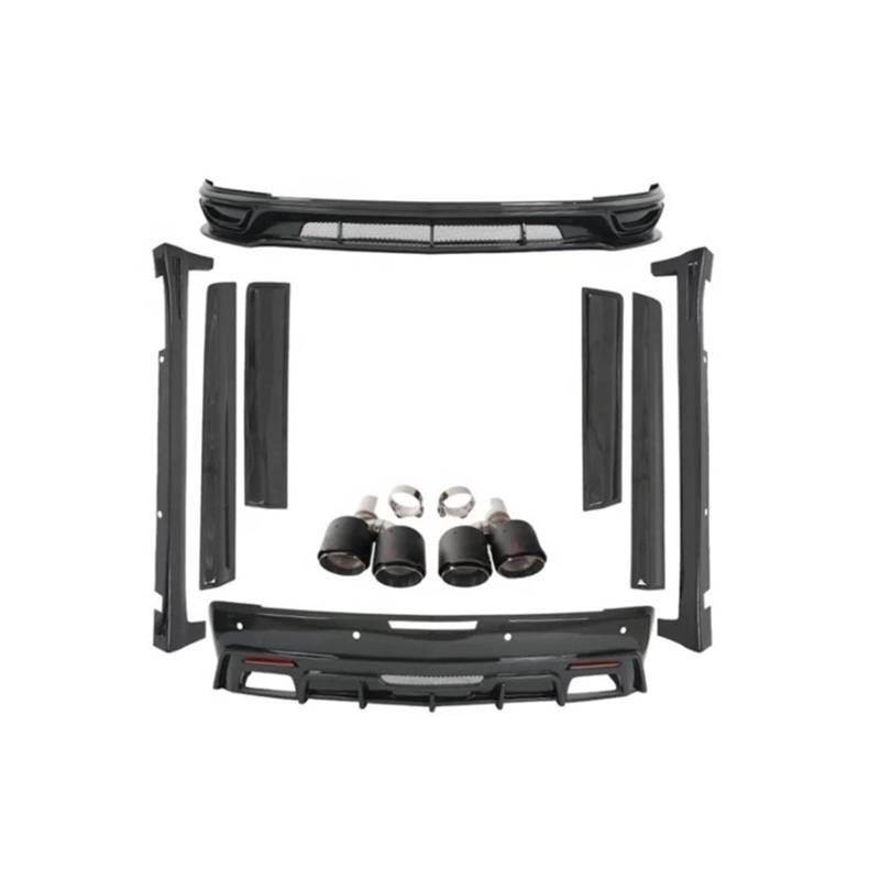 OGONGXM Design Carbonfasermuster Karosserie-Kits Frontlippe Hecklippe Seitenschweller Passend for Cadillac XT5 2020-2021 von OGONGXM