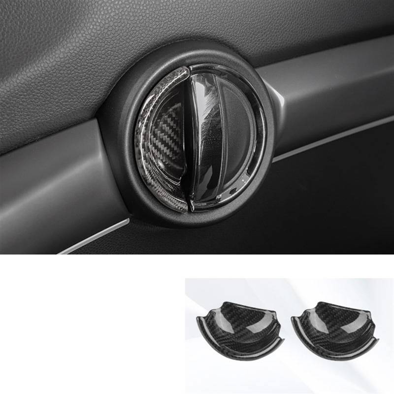 OGONGXM Echte Kohlefaser, kompatibel for Mini Cooper F54 F55 F56 F60, for Auto-Innentürgriff-Zubehör, Abdeckungsaufkleber, innerer Zuggriffkoffer(F56 2PCS) von OGONGXM