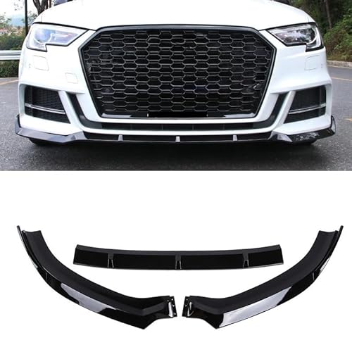 OGONGXM Kompatibel for Audi A3 8V S-Line S3 Standard-Limousine Version 2017-2020 Auto Frontstoßstange Canard Lip Lower Splitter Diffusor Spoiler Body Kits(A3 S3 Sport Black) von OGONGXM