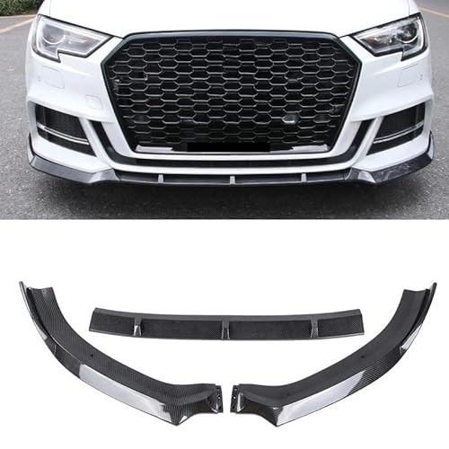 OGONGXM Kompatibel for Audi A3 8V S-Line S3 Standard-Limousine Version 2017-2020 Auto Frontstoßstange Canard Lip Lower Splitter Diffusor Spoiler Body Kits(A3 S3 Sport Carbon) von OGONGXM