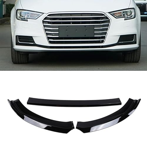OGONGXM Kompatibel for Audi A3 8V S-Line S3 Standard-Limousine Version 2017-2020 Auto Frontstoßstange Canard Lip Lower Splitter Diffusor Spoiler Body Kits(A3 Standard Black) von OGONGXM