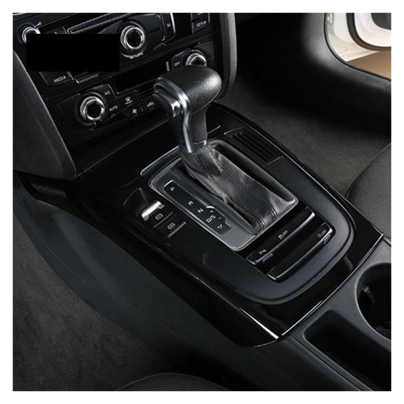 OGONGXM Kompatibel for Audi Q5 8R 2009–2017 Mittelkonsole Schalthebelrahmen Dekoration Panel Abdeckung Aufkleber Trim Auto Styling Innenausstattung(Black) von OGONGXM