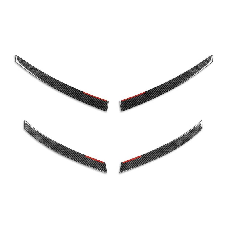 OGONGXM Kompatibel for BMW 5 Series E60 2004 2005 2006 2007 Türen Push Pusher Panel Cover Trim Aufkleber Carbon Fiber Auto Innenzubehör(Black Brown) von OGONGXM