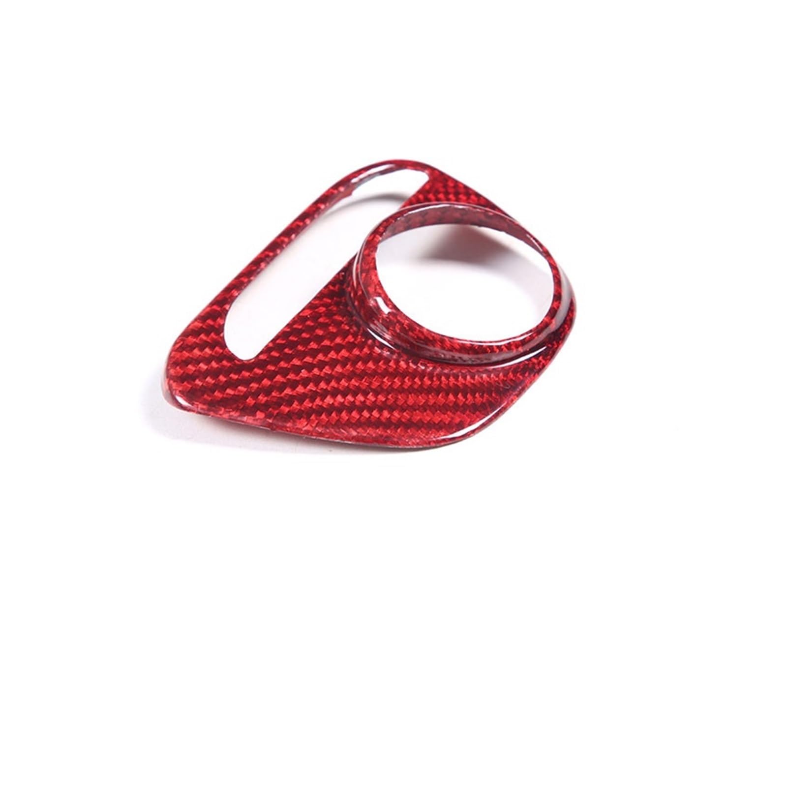 OGONGXM Kompatibel for Ferrari 458 2011–2016, Echtkohlefaser, Auto, VDA-Druckknopfschalter, Rahmenabdeckung, Zieraufkleber, Autozubehör, Innenraum(Red Carbon Fiber) von OGONGXM