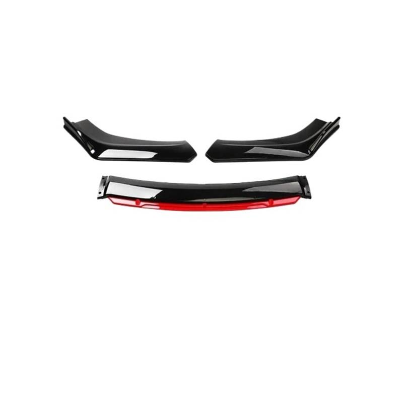OGONGXM Kompatibel for Hyundai Sonata 2015 16 2017 Frontstoßstange Lippe Kinn Spoiler Splitter Diffusor Bodykit Auto Externes Tuning Upgrade Zubehör(Black Red) von OGONGXM