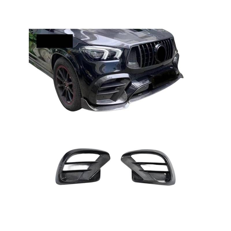 OGONGXM Kompatibel for Mercedes Benz 2020–2022 GLE 63 SUV, Kohlefaser, Barbos-Frontstoßstange, Kohlefaser-Spoiler-Separator, Frontlippe(True Carbon Fiber) von OGONGXM