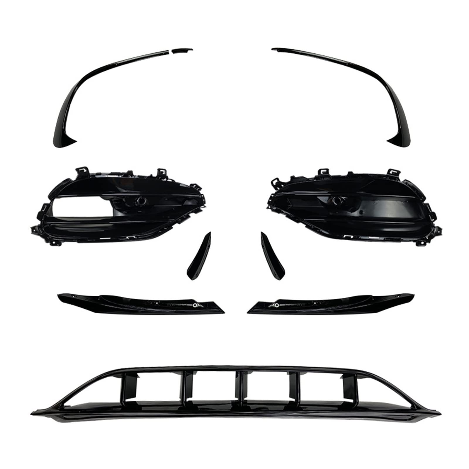 OGONGXM Kompatibel for Mercedes Benz A-Klasse W176 2016–2018 A45 AMG Frontspoiler Spoiler Frontlippe Unterer Kühlergrill von OGONGXM