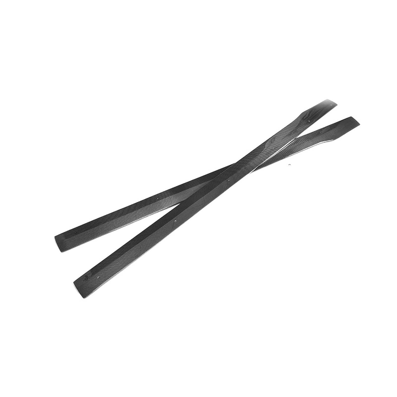 OGONGXM Kompatibel for Mercedes-Benz C-Klasse W205 C63 AMG Coupé 2015–2017, geschmiedeter Kohlenstoff/Kohlefaser/GFK, Auto-Seitenschweller, Schürzen, Lippenverlängerungen(Carbon Fiber) von OGONGXM