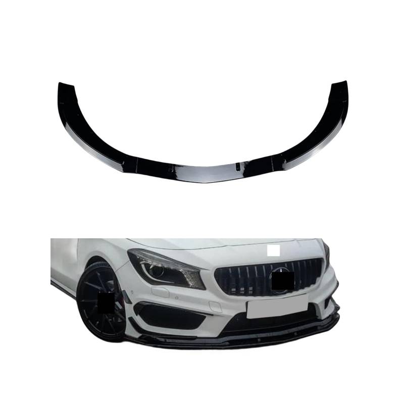 OGONGXM Kompatibel for Mercedes Benz CLA C117 AMG CLA45 2013–2015 CLA C117 Frontlippe Stoßstange Splitter Diffusor Lip Spoiler Stoßstange Wache Body Kit(Glossy Black) von OGONGXM