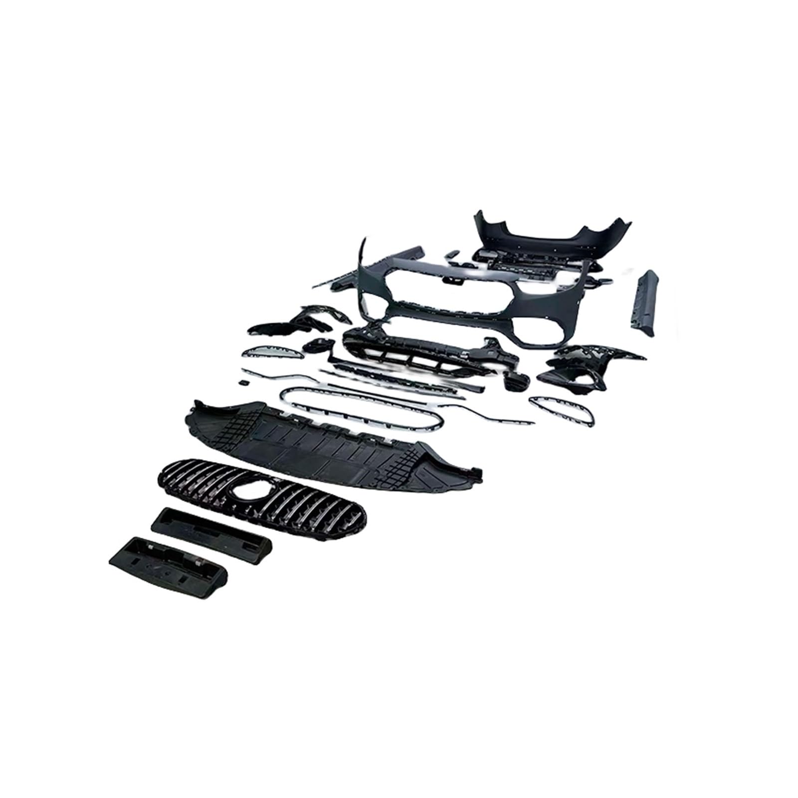 OGONGXM Kompatibel for Mercedes Benz W223 S350 S400 S500 S600 Facelift S65 2021 Up, unlackiertes PP-Material, vordere Stoßstange hinten, Seitenschweller mit Grills OGONGXM Kompatibel for Mercedes Benz W223 S350 S400 S500 S600 Facelift S65 2021 Up, unlackiertes PP-Material, vordere Stoßstange hinten, Seitenschweller mit Grills von OGONGXM