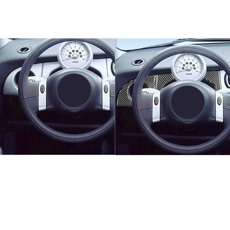 OGONGXM Kompatibel for Mini Cooper Hatch One R50 R53 2002 03 04 Auto-Seiten-Armaturenbrett, Klimaanlage, Lüftungsschlitze, Kohlefaser-Abdeckung, Aufkleber, Innenraum(Black RHD) von OGONGXM