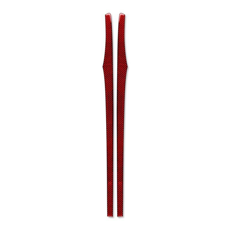 OGONGXM Kompatibel for Porsche 718 982 Cayman Boxster TS GTS GT4 Spyder RS ​​Autotüren Panel Dekorative Streifen Carbon Faser Aufkleber Zubehör(Red) von OGONGXM