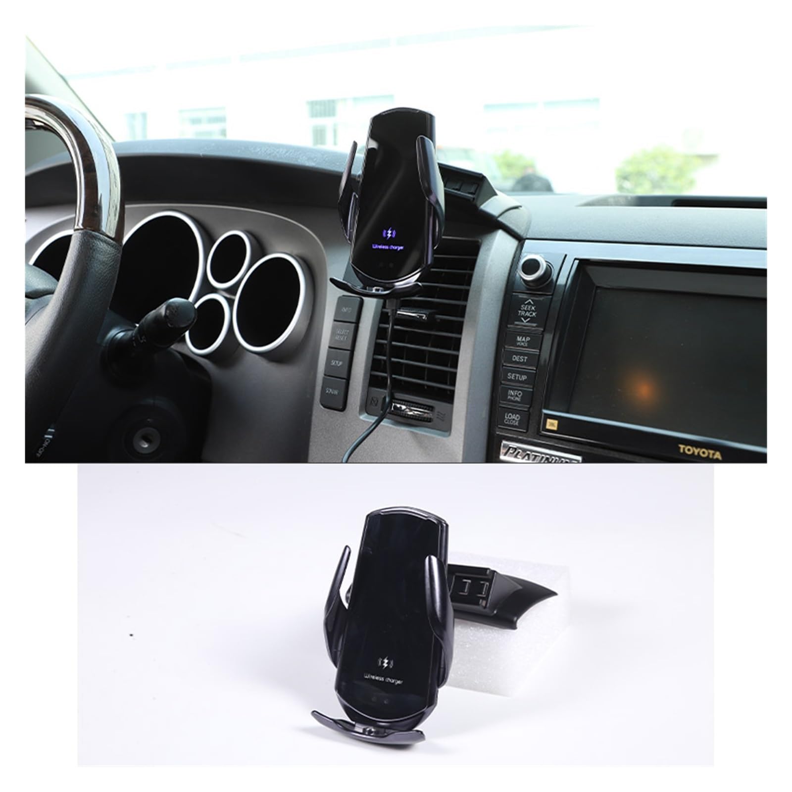 OGONGXM Kompatibel for Toyota Tundra 2007–2013, zentrale Steuerung, Handyhalterung, GPS-Navigationshalterung, Sitz, Auto-Innenausstattung(Style C) von OGONGXM