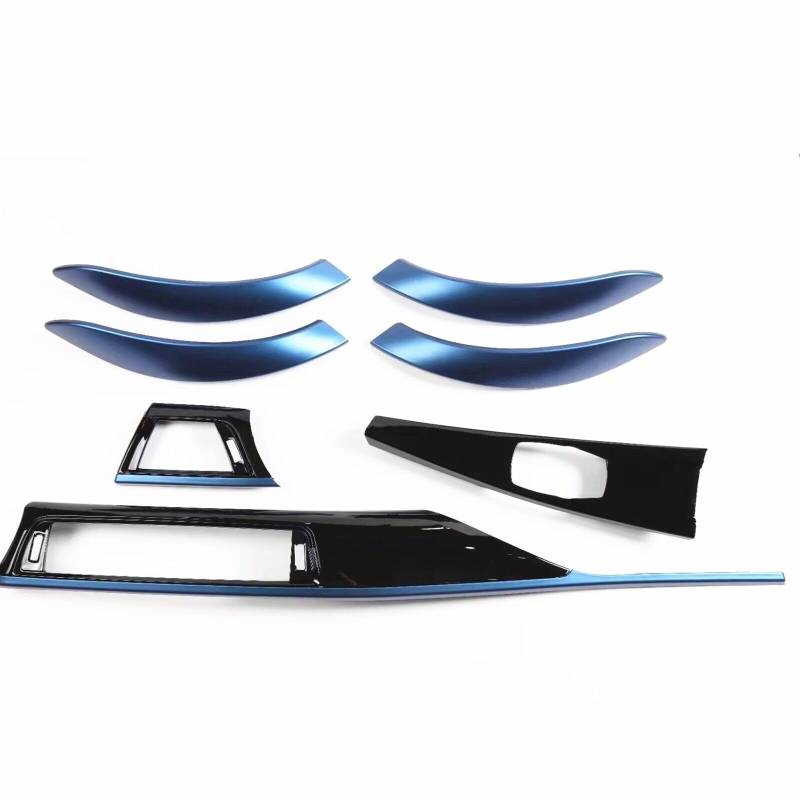 OGONGXM Kompatibel mit BMW 3er 4er F30 F31 F34 F36 M Sport Auto-Innenraum-Armaturenbrett-Mittelkonsolenabdeckung Verkleidung Armaturenbrett-Aufkleber Dekorativ-Kit(Blue) von OGONGXM