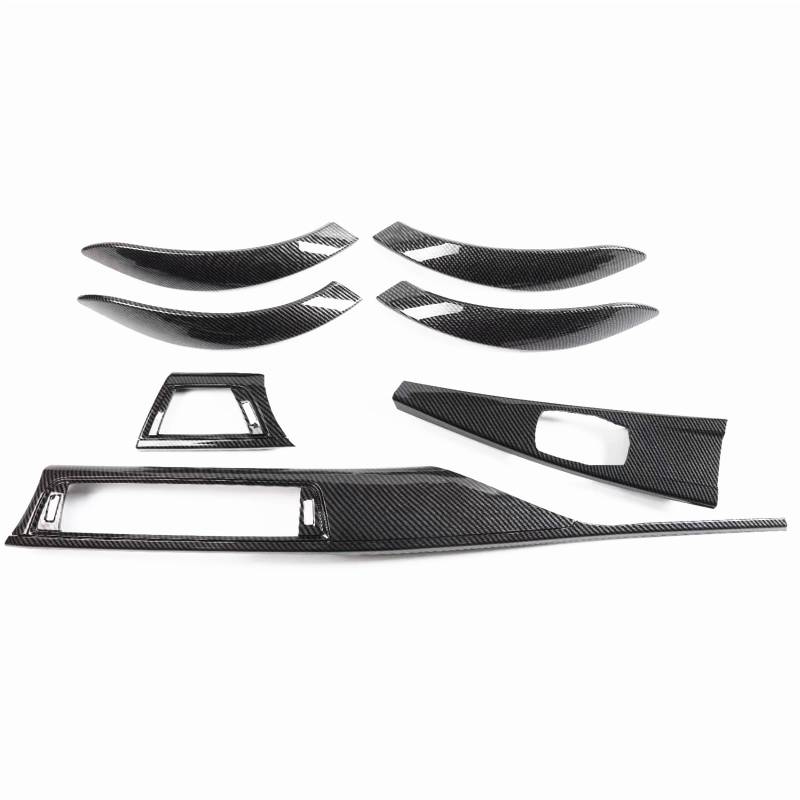 OGONGXM Kompatibel mit BMW 3er 4er F30 F31 F34 F36 M Sport Auto-Innenraum-Armaturenbrett-Mittelkonsolenabdeckung Verkleidung Armaturenbrett-Aufkleber Dekorativ-Kit(Carbon Fiber Look) von OGONGXM