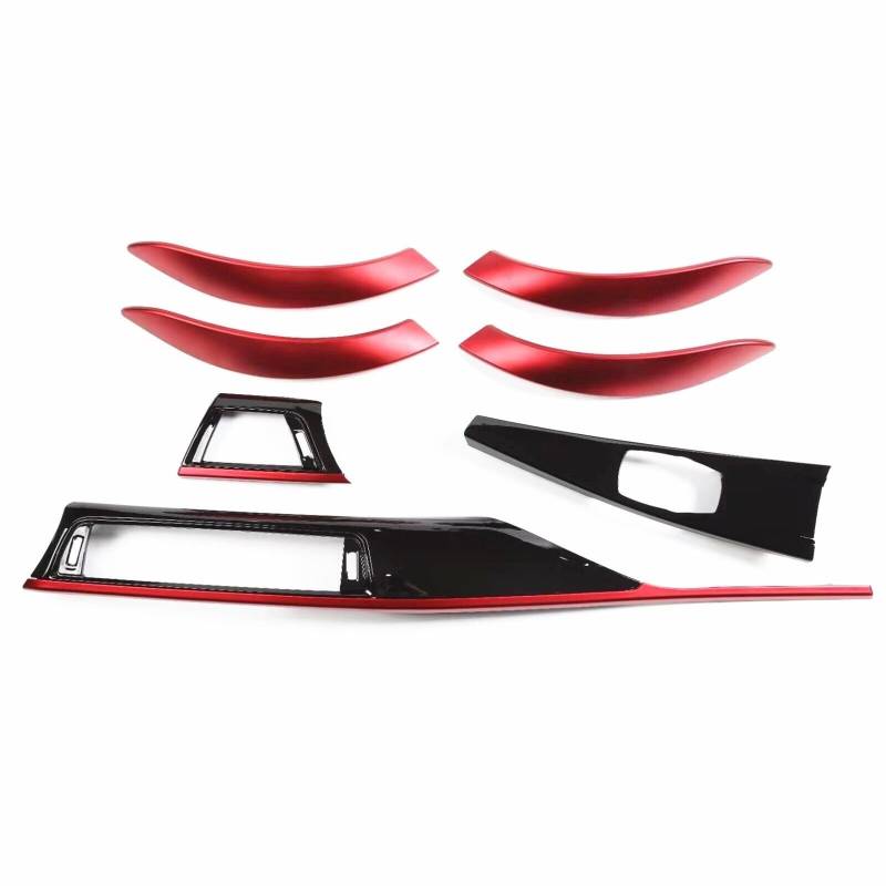 OGONGXM Kompatibel mit BMW 3er 4er F30 F31 F34 F36 M Sport Auto-Innenraum-Armaturenbrett-Mittelkonsolenabdeckung Verkleidung Armaturenbrett-Aufkleber Dekorativ-Kit(Red) von OGONGXM
