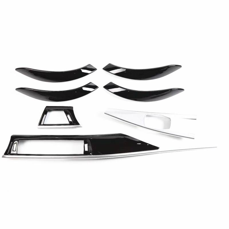 OGONGXM Kompatibel mit BMW 3er 4er F30 F31 F34 F36 M Sport Auto-Innenraum-Armaturenbrett-Mittelkonsolenabdeckung Verkleidung Armaturenbrett-Aufkleber Dekorativ-Kit(Silver) von OGONGXM