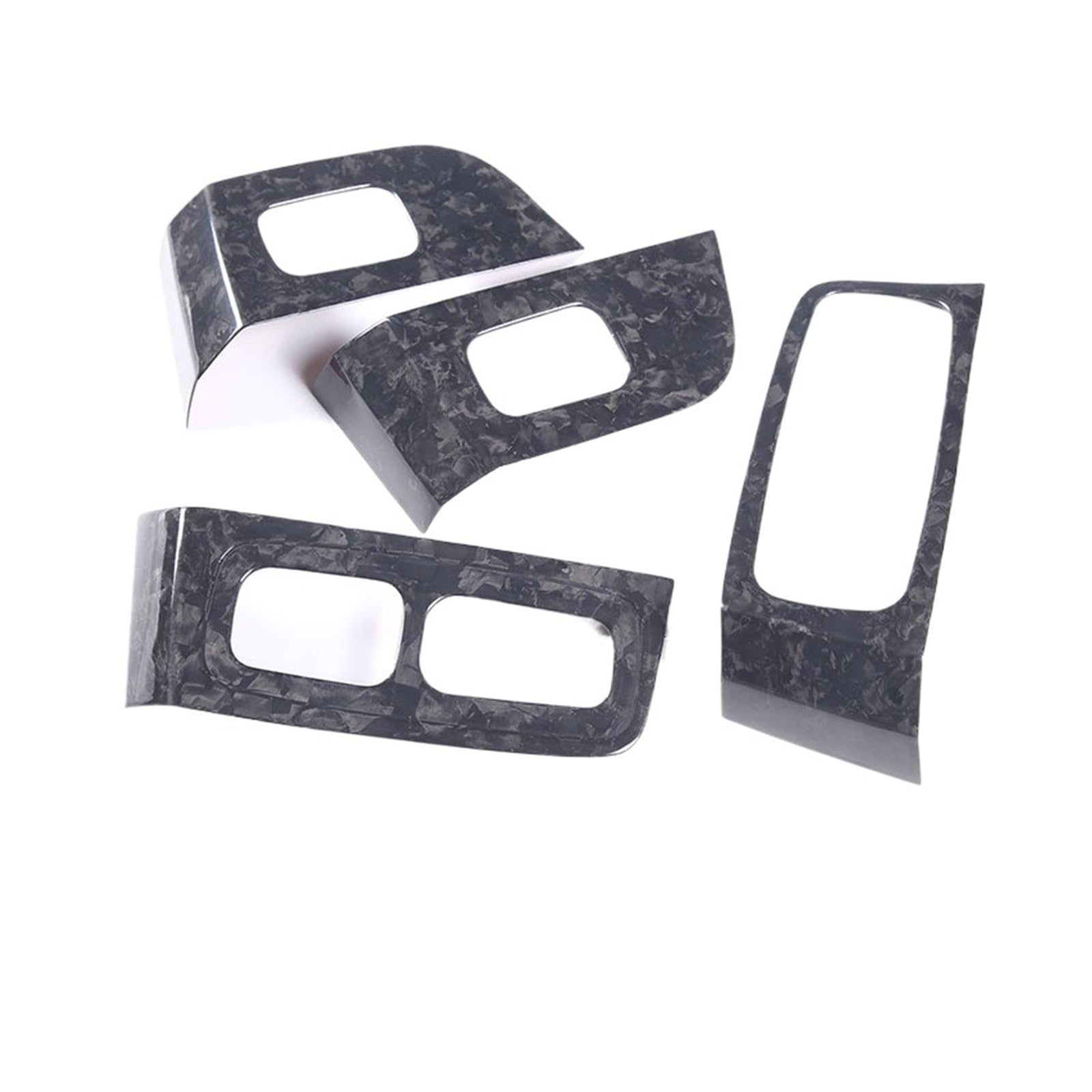 OGONGXM Kompatibel mit Porsche Taycan 2019 2020 2021 2022, echte Kohlefaser, Abdeckung for Autofensterheberschalter, Verkleidung for den Innenraum, Autozubehör(Forged Pattern) von OGONGXM