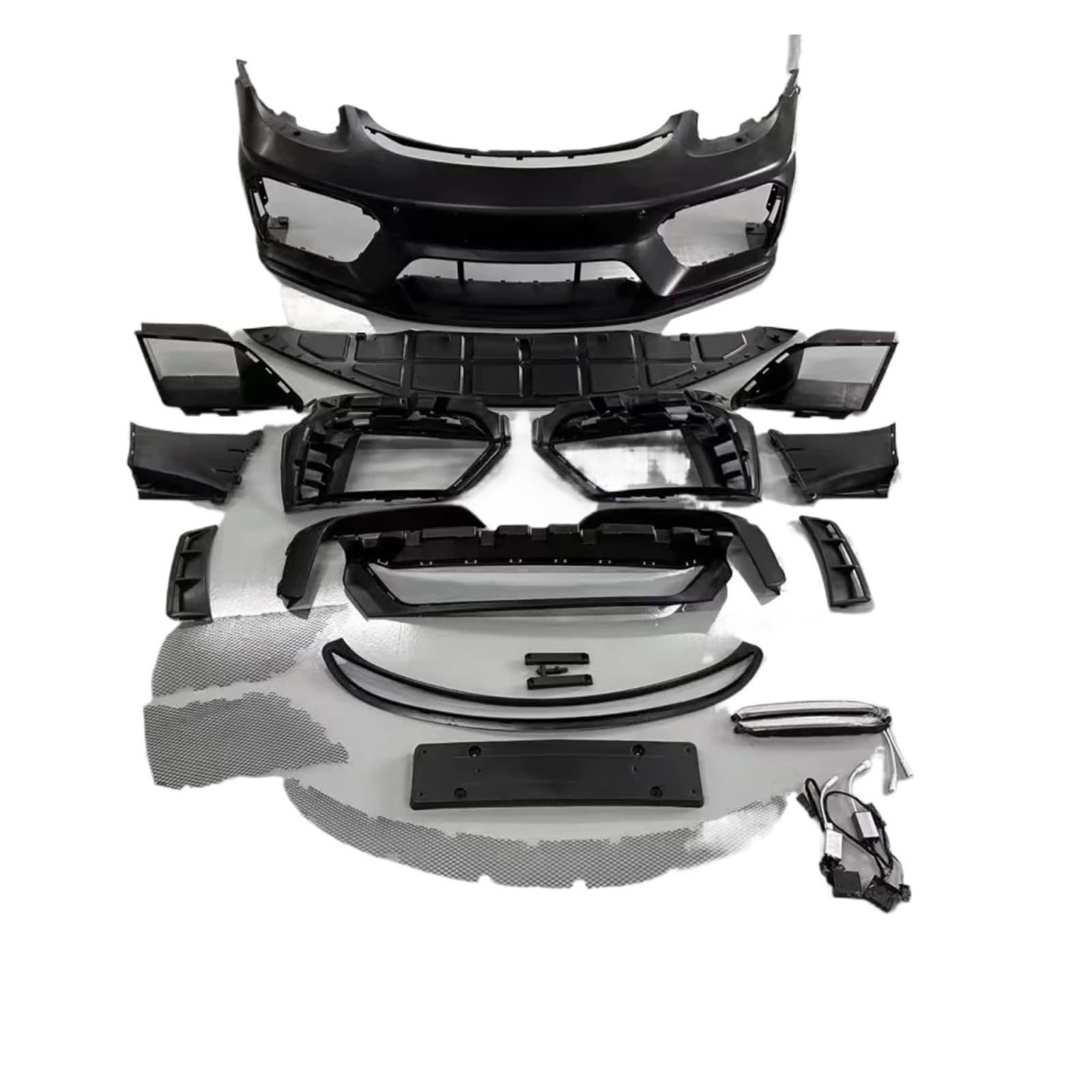 OGONGXM Kompatibel mit modifiziertem Porsche 981 im 718-Stil, Frontstoßstange, Frontlippe, Grillmaske, Nebelscheinwerferrahmen, Streifenmontage, Autozubehör OGONGXM Kompatibel mit modifiziertem Porsche 981 im 718-Stil, Frontstoßstange, Frontlippe, Grillmaske, Nebelscheinwerferrahmen, Streifenmontage, Autozubehör von OGONGXM