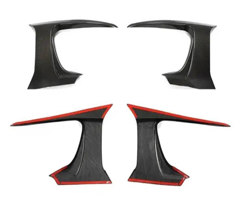 OGONGXM Real Carbon Fiber Front Bumper Spoiler Splitter Seitenschürzen Lip Wind Messer Abdeckung Kompatibel for Jaguar F-Type SVR 2013-2020(F-Type) von OGONGXM