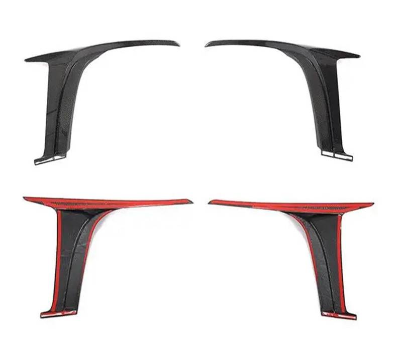 OGONGXM Real Carbon Fiber Front Bumper Spoiler Splitter Seitenschürzen Lip Wind Messer Abdeckung Kompatibel for Jaguar F-Type SVR 2013-2020(F-Type SVR) von OGONGXM