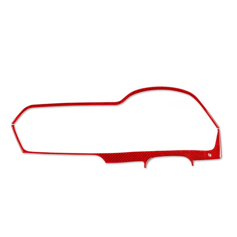 OGONGXM Roter Tacho-Armaturenbrett-Abdeckungsverkleidung aus echter Kohlefaser, Autoinnenausstattung, Dekorationsaufkleber, kompatibel mit Benz W204 2012–2014(Red RHD) von OGONGXM